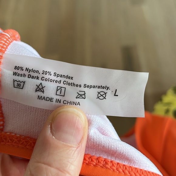 NWT Vibrant Orange Women's Swim Top size large - Picture 7 of 7